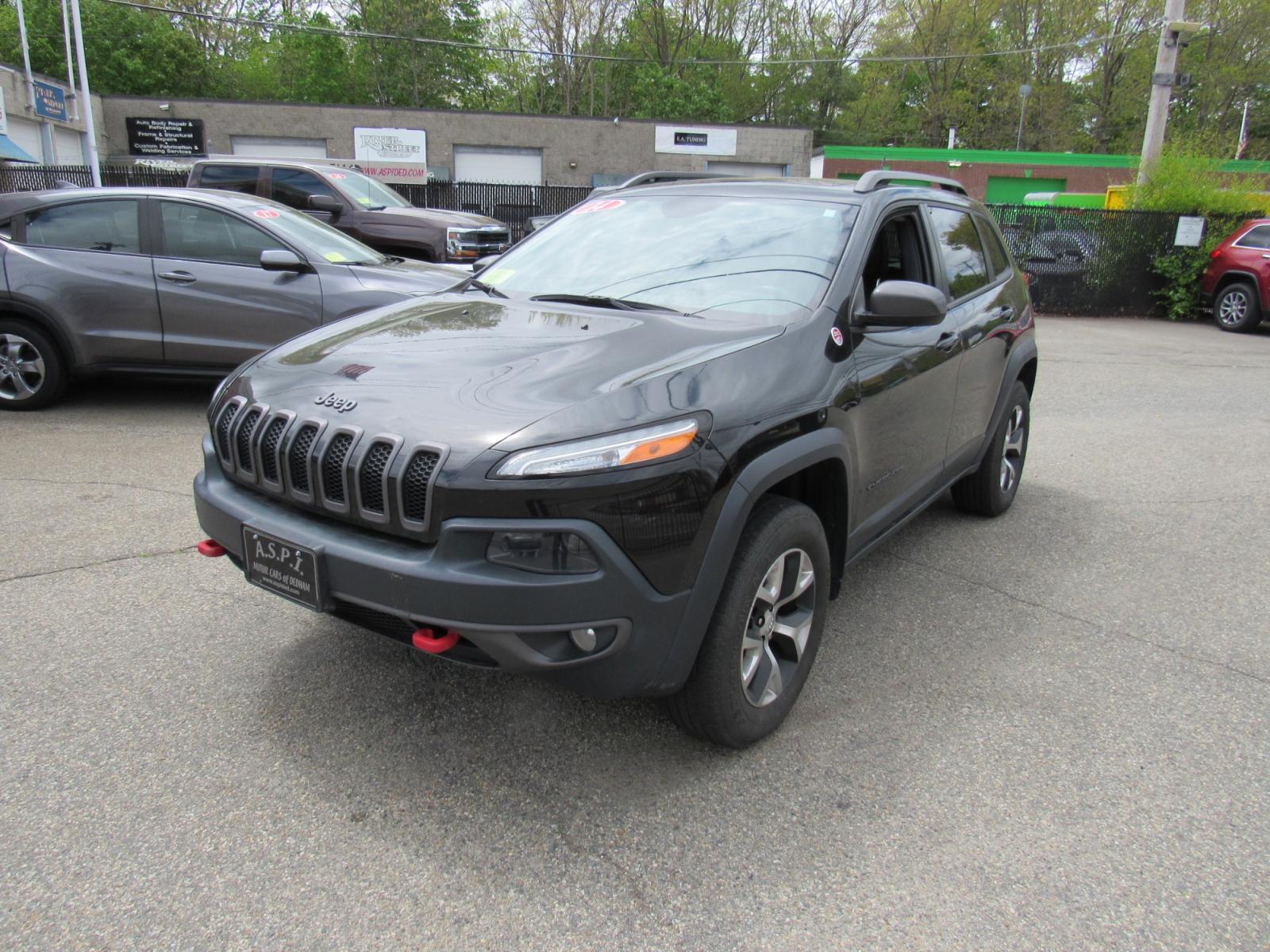 2014 BLACK /Black Jeep Cherokee Trail Hawk (1C4PJMBS0EW) , Automatic transmission, located at 215 Milton St, Dedham, MA, 02026, (781) 329-5144, 42.241905, -71.157295 - This nice compact SUV is in excellent condition.Runs like new. All ASPI Motor Cars vehicles are fully serviced before they are delivered to assure the highest quality used vehicles. Comes with a 3/3 warranty included in the price. Call for details. Prices on all vehicles do not include $299.95 - Photo #2